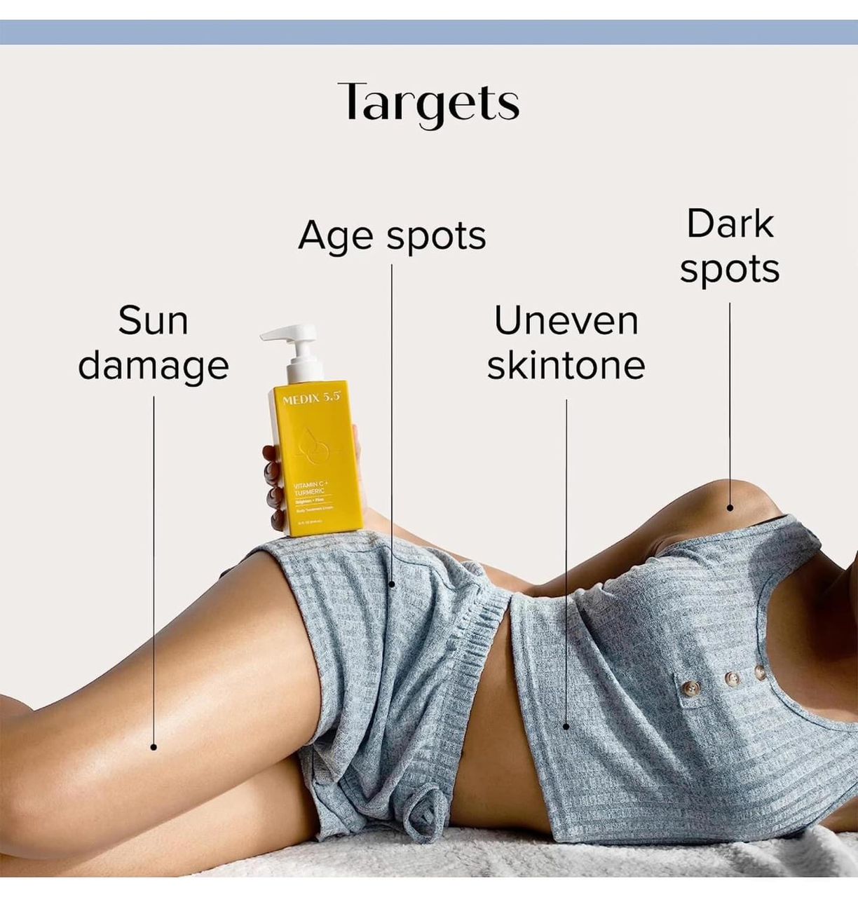 MEDIX 5.5 Crème Corporelle à la Vitamine C & Curcuma