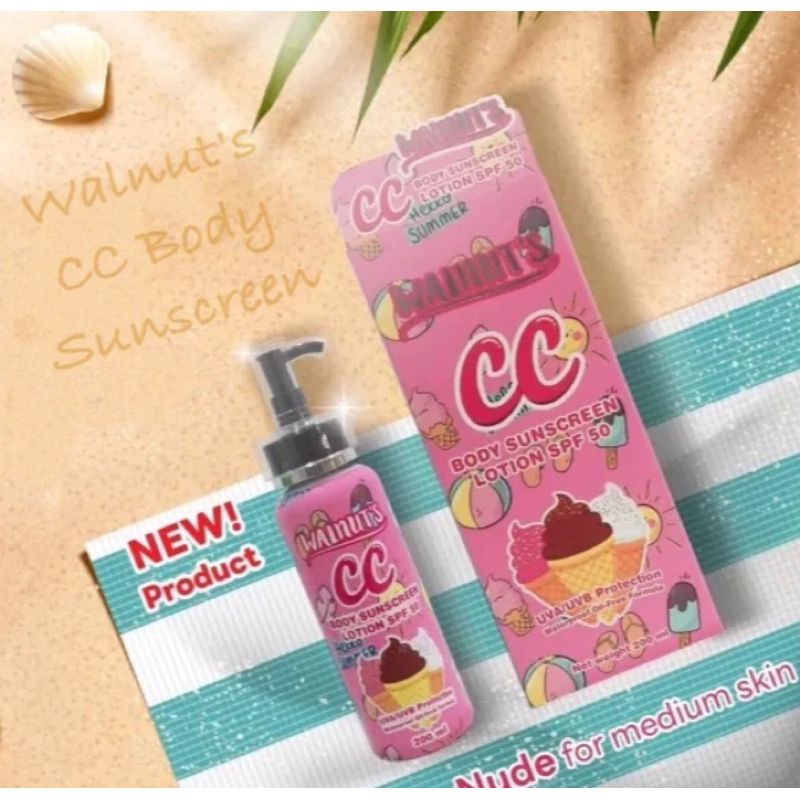 Walnut’s CC Body Sunscreen Lotion SPF 50