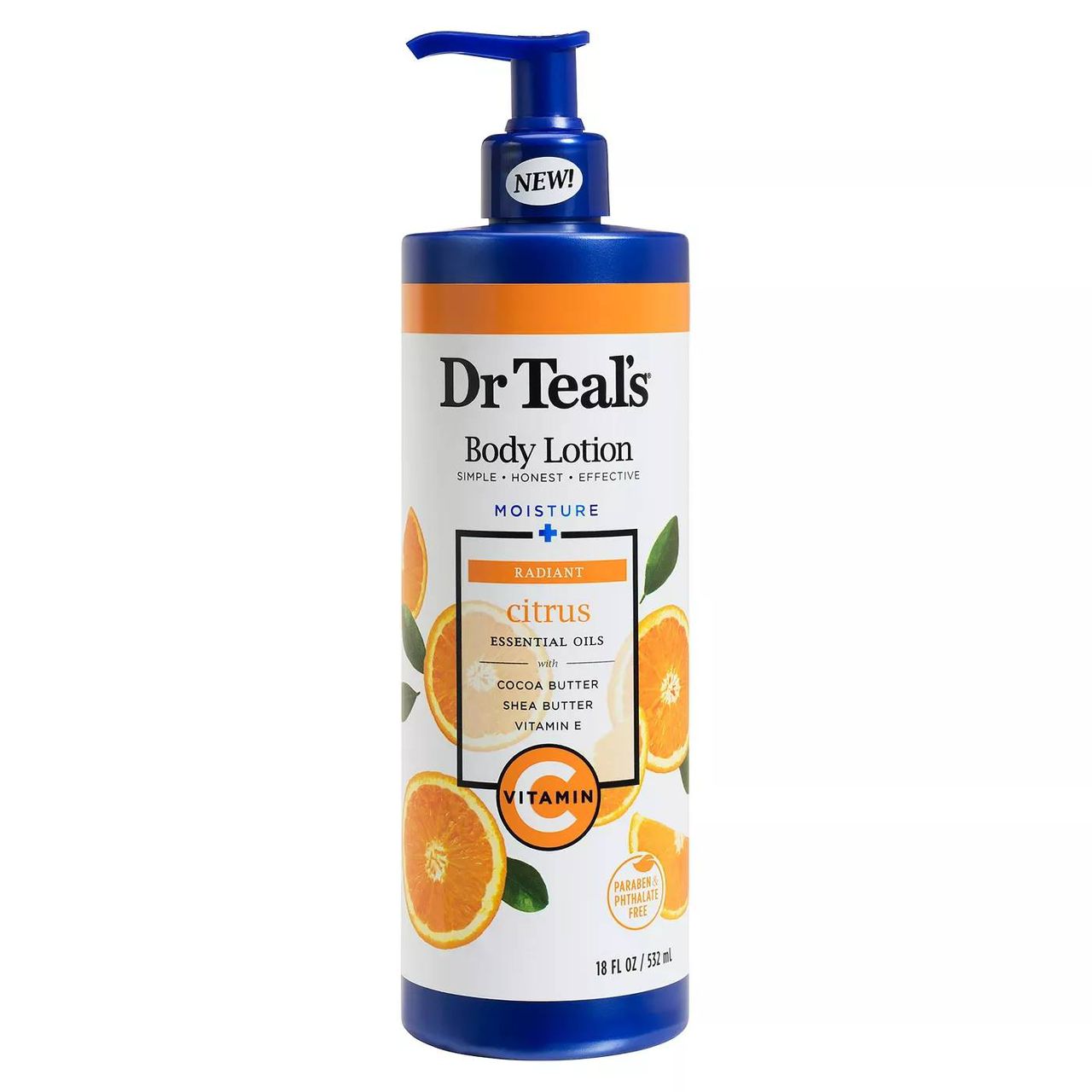 Dr. TEAL’S Glow & Radiance with Vitamin C & Citrus Essential Oils Body Lotion 532 ml.