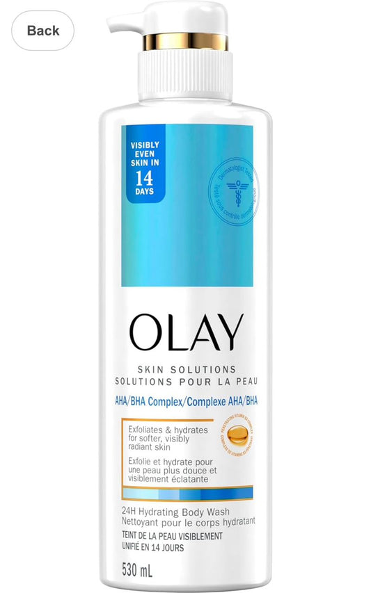 Olay Skin Solutions Body Wash with AHA/BHA Complex,