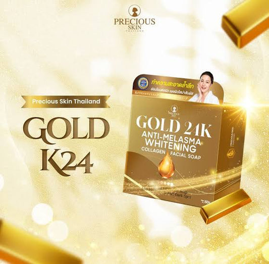 24K Anti-Melasma Whitening Collagen Facial Soap by Precious Skin Thailand 50g