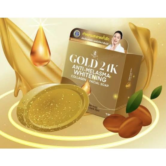 24K Anti-Melasma Whitening Collagen Facial Soap by Precious Skin Thailand 50g