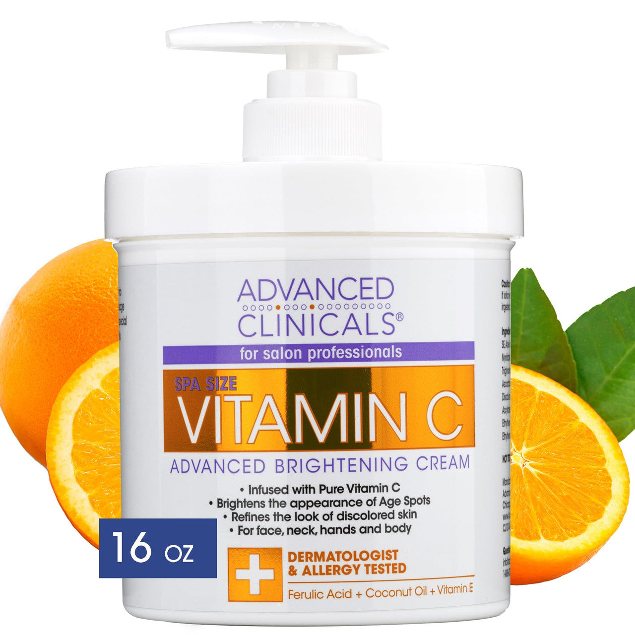 Advanced Clinicals Vitamin C Cream 16 oz